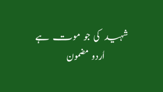 shaheed ki jo mout he